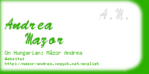 andrea mazor business card
